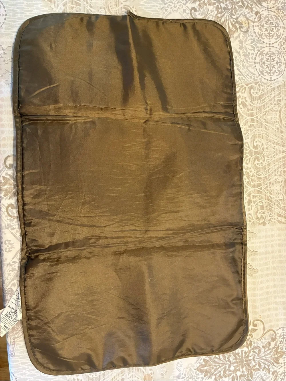 Eddie Bauer Olive and Navy Canvas Roll-Top Diaper Baby Backpack